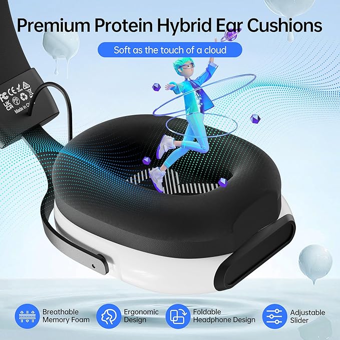 Gaming Headsets with Mic for Xbox,PS4,PS5,Switch,PC,7.1 Surround Sound Gmaing Headphones with Noise Cancelling Microphone,50MM Dynamic Drivers, 3.5MM Audio Jack-White
