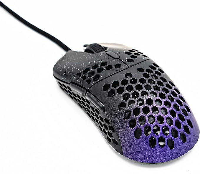 Gwolves Hati HTM Lightweight Honeycomb Wired Gaming Mouse,~56g,3389 Sensor,16,000 DPI, Low Latency,Anti-Interference,6Programmable Btns,On-Board Memory,PC/Mac and Laptop (Gradient Blue, HTM - Medium)