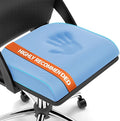 TranquilRelax XLarge Seat Cushion, Memory Foam Cushion for Long Sitting Hours on Office Chair, Home & Car, Non-Slip Chair Pad for Relieving Back & Sciatica & Hip & Coccyx Pain (Light Blue)