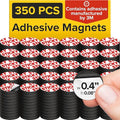 Peel-&-Stick Flexible Adhesive Magnets – 350 pcs (0.4"x0.08") Magnetic Dots for Office Supplies, Whiteboard, Crafts, Fridge, & School Projects
