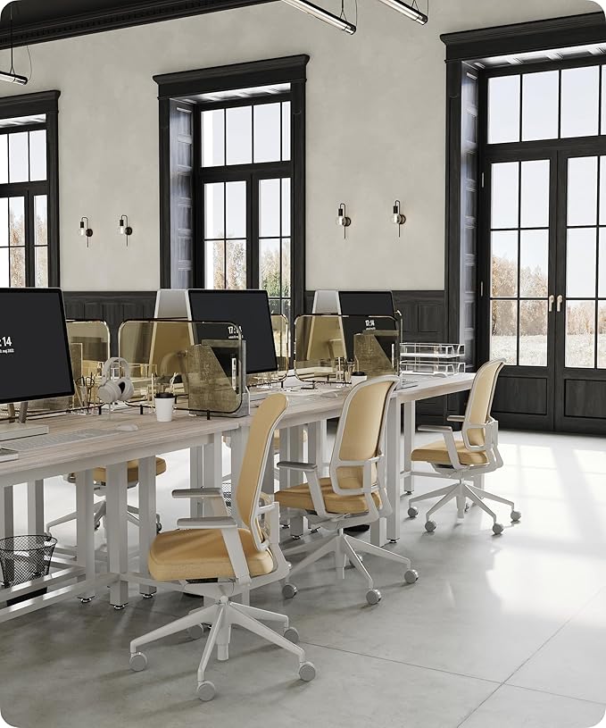51'' Home Office Desk Modern Computer Desk 51.2X 23.6x29.5 inches PC Table with Thicken Frame Industrial Style Sturdy Metal Frame Furniture for Writing Gaming Grey Oak+White