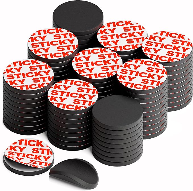 Peel-&-Stick Flexible Adhesive Magnets - 45 (0.8"x0.08") Magnetic Dots for Office Supplies, Whiteboard, Crafts, Fridge, & School Projects