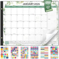 Ospelelf Desk Calendar 2026-2027 Large 22"x17" Monthly Family Planner Pad with Protective Cover 18 Months January 2026 - June 2027 Floral Green