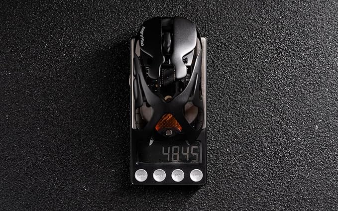 Angry miao AM Infinity Wireless Gaming Mouse, 49g Magnesium-Aluminum, PAW3950 30K DPI, 8K Polling, Anti-Double Click Optical-Micro Switches, Hot-Swap Battery, Tri-Mode RGB Programmable Mouse for FPS