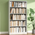 Metal Bookcase and Bookshelf, 66 in Tall Heavy Duty Bookshelf with 4 Adjustable Storage Shelves, Large Deep Bookcase for Home, Library, Office, Bedroom, School, White