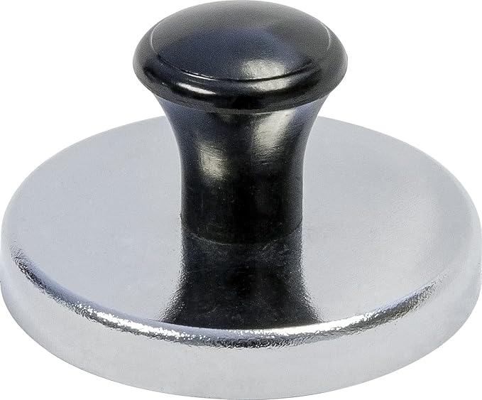 MAG-MATE PHMX2000 Magnetic Print Holder, Document Holder, Ceramic Magnet, 19 lbs. Holding Capacity, 2.03" Diameter, Pack of 1, Silver