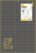 OLFA 12" x 18" Self Healing Double Sided Rotary Mat (RM-CG-01/GRY) - Double Sided 12x18 Inch Cutting Mat with Grid (Gray)