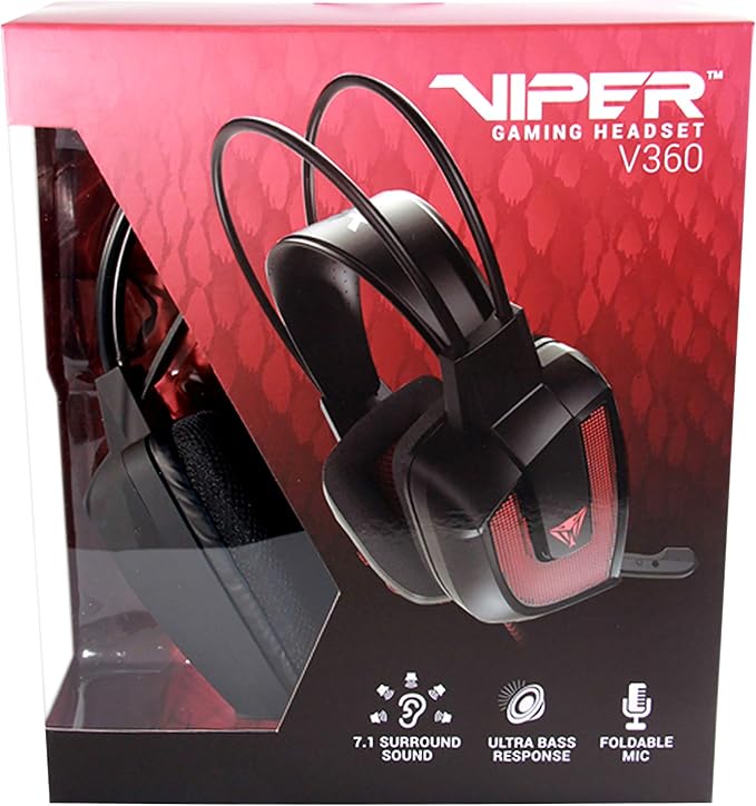 Patriot Viper V360 7.1 Virtual Surround Sound Gaming Headset (PV3607UMLK)