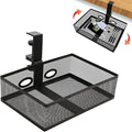 RHBLME Black Under Desk Drawer Storage - 360-Degree Rotating Desk Organizer Clamp-on Swivel Pencil Drawer Shelf for Office Tables