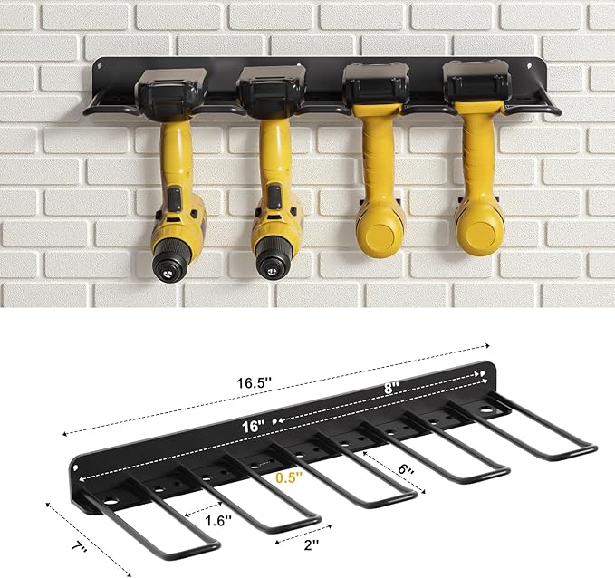 oviitech Power Tool Organizer Wall Mount，Power Tool Storage Rack for Garage Workshop, Father