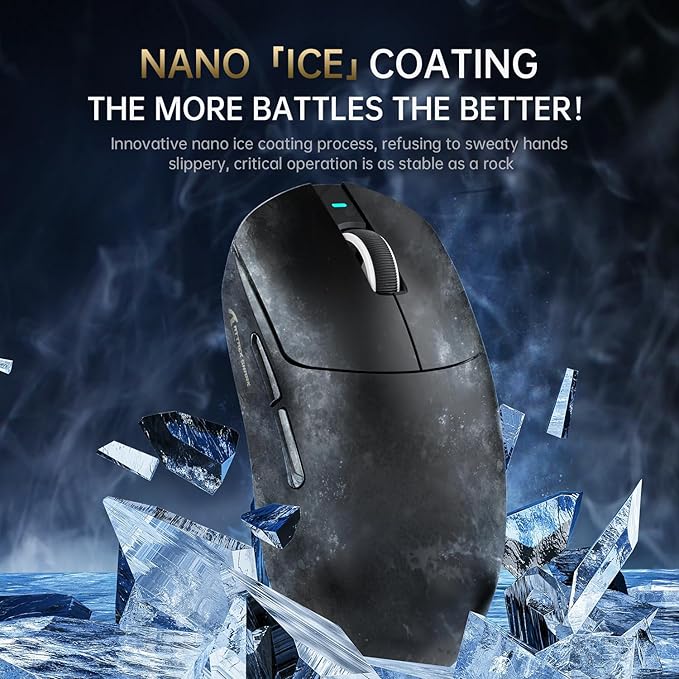 ATTACK SHARK X8 Ultra Wireless Gaming Mouse,55g Ultra-Lightweight BT/2.4GHz Wireless/Wired Mouse,8K Polling Rate,PixArt PAW3950MAX Sensor,42000 DPI,Gamer Mice for PC/Win/Mac/Big Hand (White)