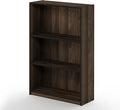 Furinno JAYA Book Shelf, 3-Tier Bookshelf, Bookcase with Adjustable Shelves, 9.5 x 24.5 x 40.3, for Organization and Storage, for Living Room, Bedroom, Home Office, Columbia Walnut