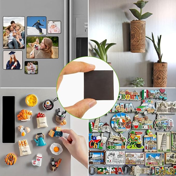 Magnets with Adhesive Backing(72PCS Each 1.5" x1.5"),Pre-Cut Self Sticky Magnets,Bulk Value Pack for Teacher Supplies,Peel and Stick for Classroom Sticker(80mil Magnet)