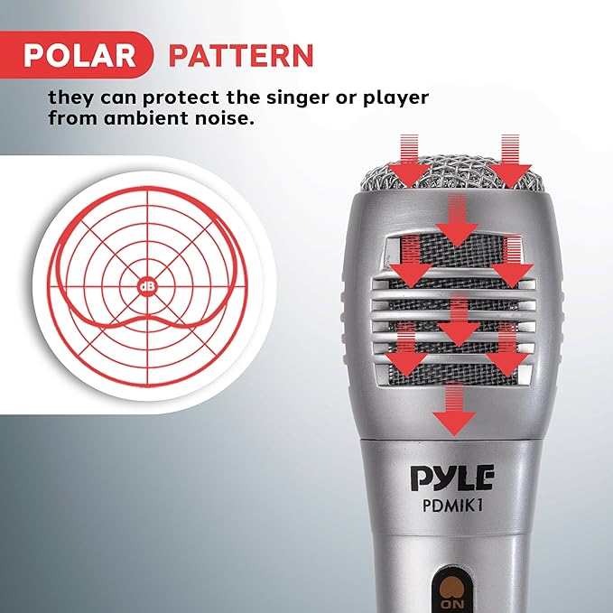 Pyle Professional Dynamic Microphone - 8-Pack Unidirectional Handheld Mic with Built-in Pop Filter, High Signal Output, 6.5 ft. XLR Audio Cable, Ideal for Stage, Karaoke & Studio Performances