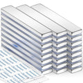 FINDMAG 24 Pack Powerful Neodymium Bar Magnets Rare Earth Magnet Bar, Strong Neodymium Magnets with Double Sided Adhesive - 60 x 10 x 3 mm