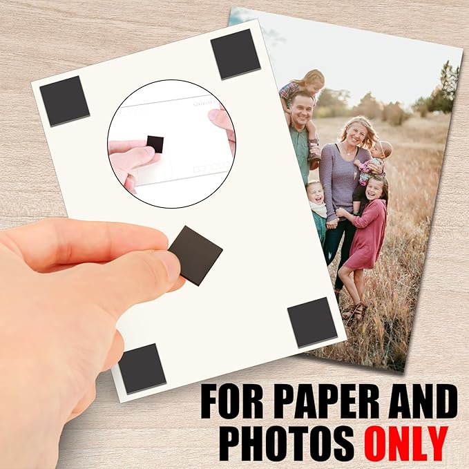 Magnetic Squares Pieces with Adhesive Backing(Each 3/4" x 3/4"),Self Sticky Magnets for Classroom Activities,Peel and Stick for Cards/Picture/Poster (40mil Magnet 384PCS)