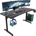 EUREKA ERGONOMIC Gaming Desk 60" Home Office Computer Desk, New Polygon Legs Design, Captain Series (60 Inch, Black)