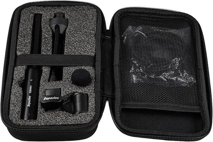 Superlux ECM999U USB Measurement Microphone Set, Omni Free-Field Condenser Mic for Room Acoustic Analysis, Speaker Testing, Measurement & Recording, USB-C Plug-and-Play, 24-Bit/48kHz, Win/Mac