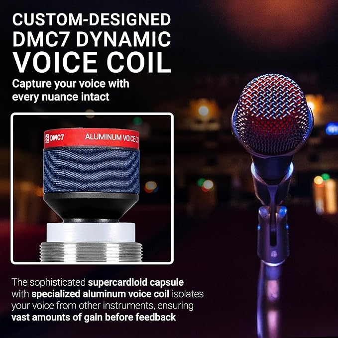 sE Electronics V7 MC2 Wireless Microphone Capsule - Compatible with Sennheiser Wireless Transmitters - Professional Dynamic Microphone for Singing, Speech & Music Studio Recording (Black w MP03 Pouch)