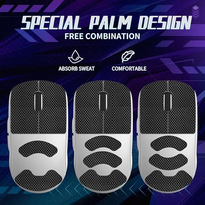 TALONGAMES Mouse Anti Slip Grip Tape Compatible with Pulsar Gaming Gears X2 Gaming Mouse, Palm Sweat Absorption, Thin 0.5mm, Cut to Fit, Easy to Apply, Mouse Skin