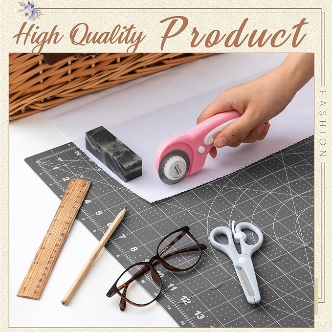 Teenyyou 18" X 24" Self Healing Folding Cutting Mat with Grid for Quilting, Sewing, Craft Hobby Board Sewing Cutting Mat for Quilting, Leather, Fabric, Crafting, Scrapbooking, Art, Clay