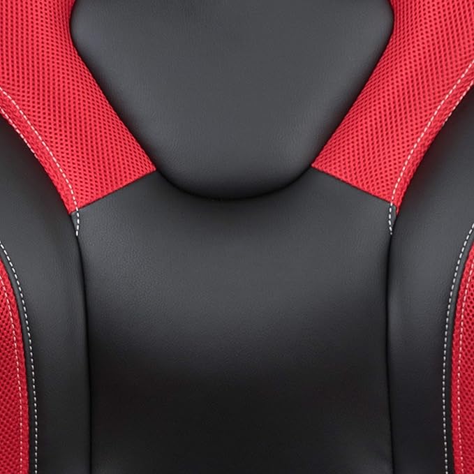 Flash Furniture Optis Black Gaming Desk and Red/Black Racing Chair Set with Cup Holder, Headphone Hook & 2 Wire Management Holes