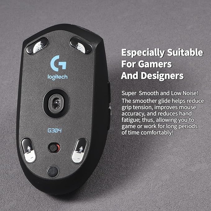 immoenuc Glass Mouse Skates for Logitech G305/304 Mouse Feet Pads Smooth Durable Game Mice Accessories (Earth Pattern)
