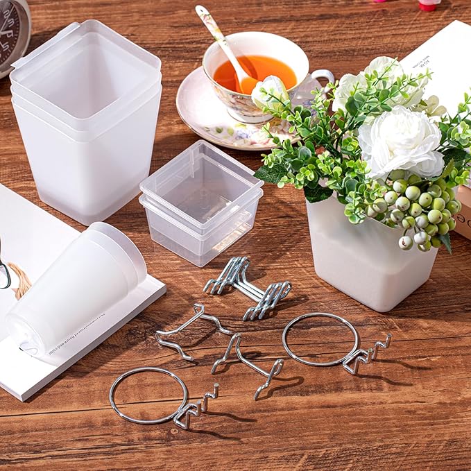 Jinei 12 Pcs Pegboard Bins and Cups with Hooks and Loops Peg Assortment Organizer Accessories Various Tool Organizer Pegboard Basket Set for Garage Workshop Workbench Office(Translucent)
