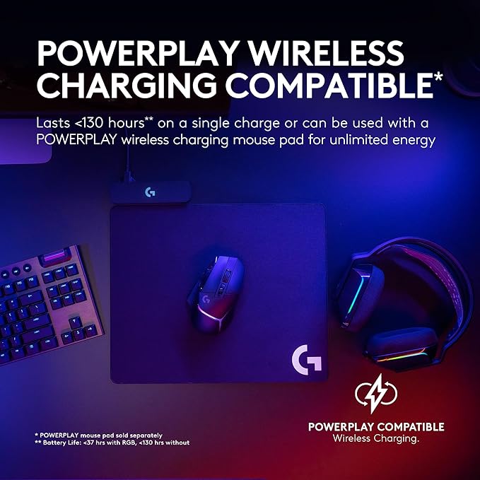 Logitech G502 X Plus Lightspeed Wireless Gaming Mouse, Black | Hero Sensor, 25,600 DPI, 13 Programmable Buttons, LIGHTFORCE Switches, RGB Lighting, PC/Mac | with Signature Series Charging Dock