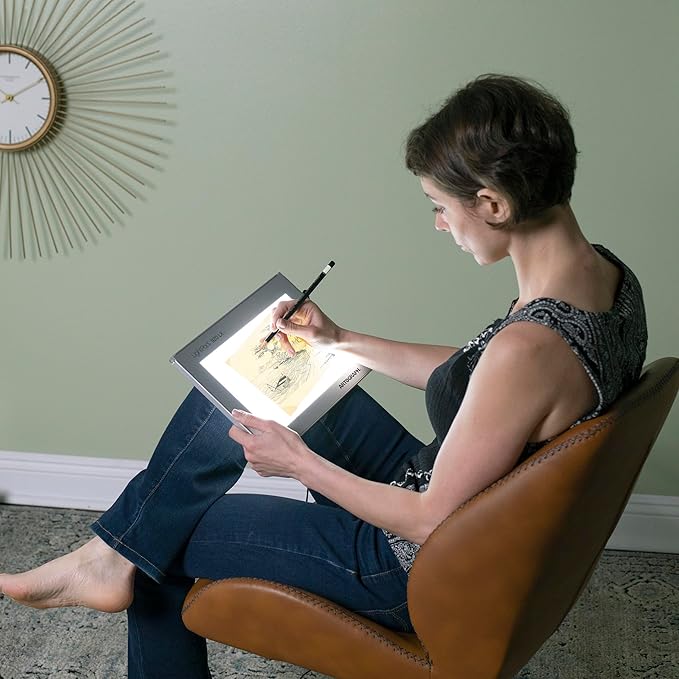 Artograph Thin LED Light Box, 9" x 6" Dimmable Drawing & Tracing Pad, LightPad 920 LX