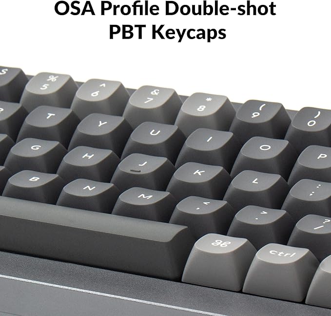 Keychron Q7 70% Layout Hot-Swappable RGB Wired Custom Mechanical Keyboard Compatible with Mac Windows Linux, QMK/VIA Programmable Macro Gateron G Pro Blue Switch Double Gasket Kit Full Aluminum-Grey