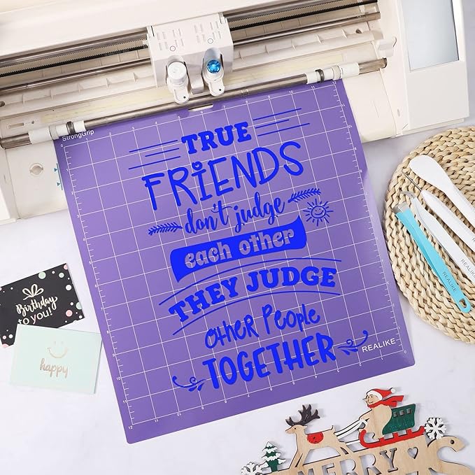 REALIKE 12x12 Cutting Mat for Silhouette Cameo 5/4/3/2/1 (6 Mats - 2 StandardGrip, 2 LightGrip,2 StrongGrip), Variety Cut Mats Replacement Accessories for Cricut