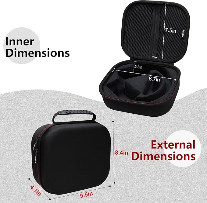 LTGEM Case Compatible with Turtle Beach Stealth 600/700 Gen 3 & 600/700 Gen 2 MAX Wireless Gaming Headset, Black