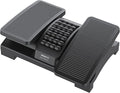 Mount-It! Ergonomic Footrest, Tilt Adjustable Individual Platforms, Height Adjustable Foot Rest with Massage Surface, Under Desk Foot Stool for Office, Leg Support and Improved Posture, Black
