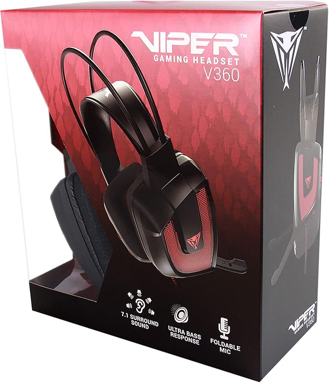 Patriot Viper V360 7.1 Virtual Surround Sound Gaming Headset (PV3607UMLK)