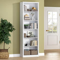 BORNOON 75" Tall Bookshelf, 6-Tier Floor Standing Bookcase with 2 Adjustable Shelves, 24" Wide Open Storage Shelf, Modern Display Organizer for Home Office, Living Room, Bedroom, Study
