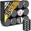 DIYMAG Strong Magnets Dots 35Pcs 0.98x0.2Inch Fridge Refrigerator Magnet for Crafts with Adhesive Backing Magnetic Small Black Button Ceramic Circle Craft Round Heavy Duty Whiteboard