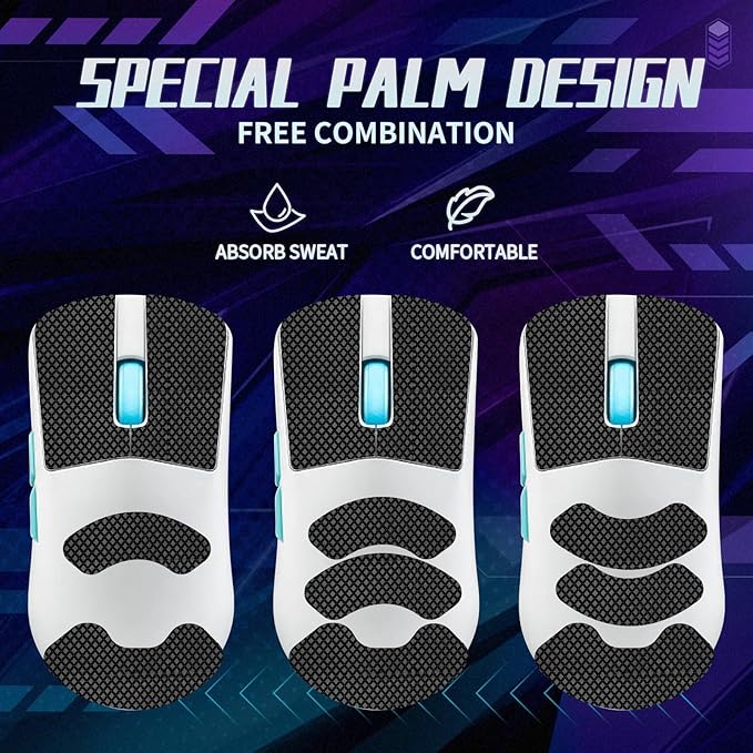 TALONGAMES Mouse Anti Slip Grip Tape Compatible with ROG Harpe Ace Gaming Mouse, Palm Sweat Absorption, Thin 0.5mm, Cut to Fit, Easy to Apply, Mouse Skin