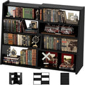 Armocity Expandable Bookshelf, Short Corner Bookshelf for Small Spaces, Small Ladder Book Shelf, Extendable Wood Narrow Bookcase for Living Room, Bedroom, 5 Tier, Black