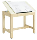 Diversified Woodcrafts DT-61SA UV Finish Solid Maple Wood Art/Drafting Table with Drawer, 42" Width x 39-3/4" Height x 30" Depth