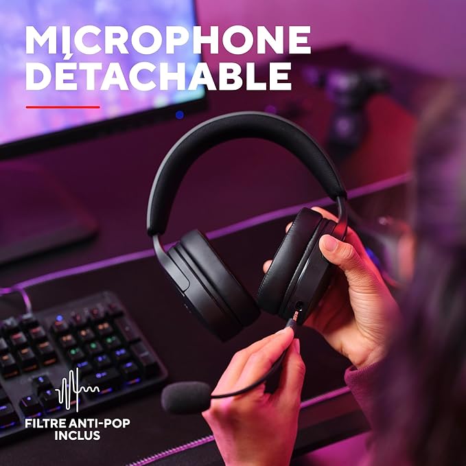 Trust Gaming GXT 489 Fayzo Gaming Headset for PC, PS5, PS4, Xbox Series X|S, Switch, Mobile, 3.5 mm Jack, 85% Recycled Plastics, Over-Ear Wired Headphones with Noise Cancelling Microphone - Black