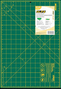 OLFA 12" x 18" Self Healing Rotary Cutting Mat (RM-CG) - Double Sided 12x18 Inch Cutting Mat with Grid for Quilting, Sewing, Fabric, & Crafts, Designed for Use with Rotary Cutters (Green)