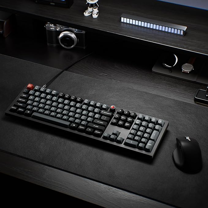 Keychron V6 8K Full Size Wired Mechanical Keyboard with Programmable Knob, 8000 Hz Polling Rate, OSA PBT Keycaps, Hot-swappable Super Brown Switchs, RGB Backlit for Mac Windows Linux
