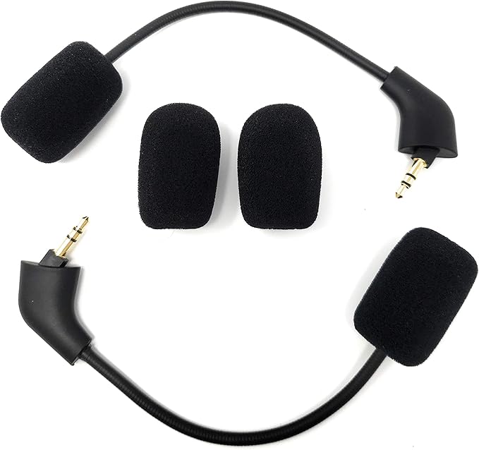TNE 2-Pack Replacement Boom Mics for Kingston HyperX Cloud 2 II Gaming Headsets - Wired, Cloud Pro, CloudX, PS4, Xbox One, Nintendo Switch, PC