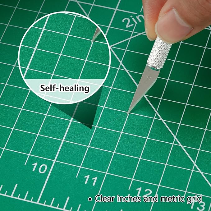Worklion Self Healing Cutting Mat for Craft-Thickened 18inch x 12inch fabric sewing mat for quilting,rotary cutting, nonslip