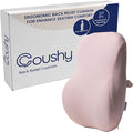 Coushy| Ergonomic Back Relief Cushion| Office Desk Accessories: Chair Cushions, Car Seat Cushion, Office Chair Cushion for Lumber Supporting Lumbar Support Pillow for Back Pain (Pink)