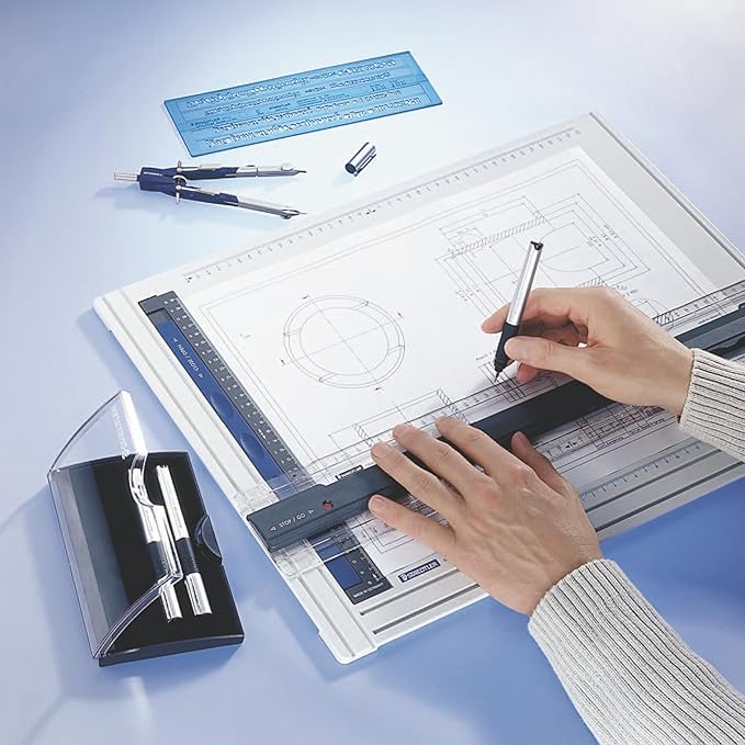 STAEDTLER Portable Drawing Board: 16 x 12 inches, Variomatic Drafting Head - Break-Resistant Plastic & Non-slip Feet - For Students, Professionals, & Designers - Ideal for Drawing, Drafting, Sketching