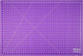 Breman Precision 24x36 Inch Self Healing Cutting Mat – 2-Sided 5-Ply PVC Purple/Gray Cutting Mats for Crafts, Sewing, Quilting & DIY Projects with Durable Non-Slip Surface and Precise Grid Lines