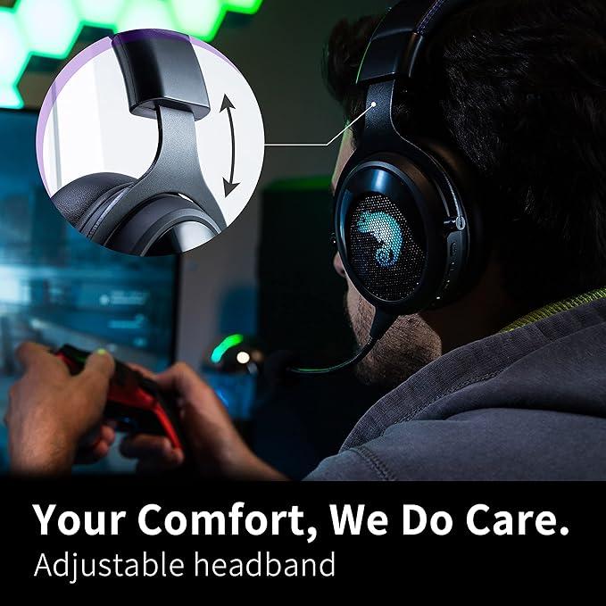 Brook 2.4GHz Wireless Headset - Cross-Platform Wireless Gaming Headset for PS5, PS4, PC, Mac, Android, and NS, Low Latency (with Extra Earpads)