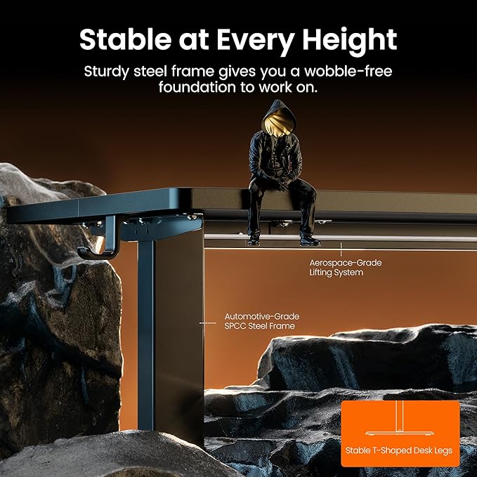 ErGear Electric Standing Desk – Black (44")